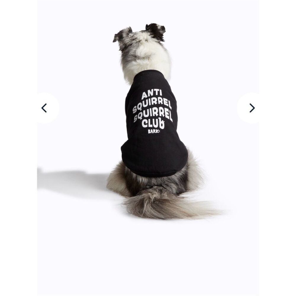 BARK Anti Squirrel Club Black Dog Shirt